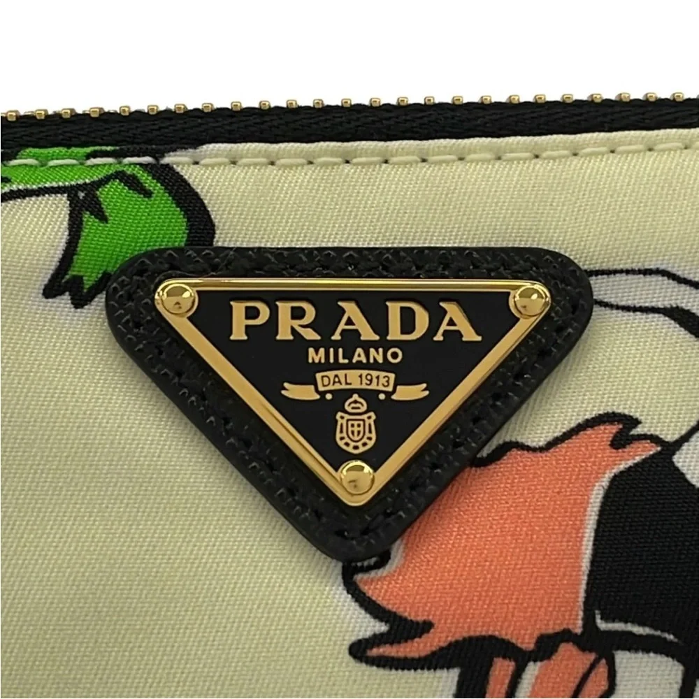 Prada Cream and Multicolor Graphic Wristlet - Picture 3 of 8